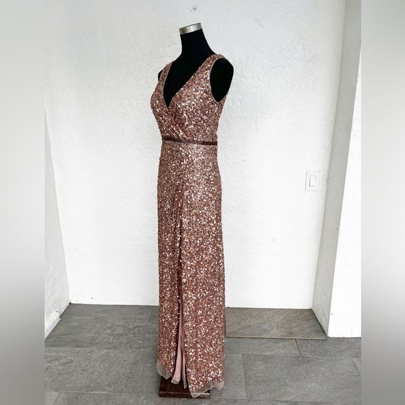 Mac Duggal Sequin Faux Wrap Gown 5539 Womens size 4 - Picture 7 of 10